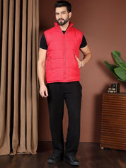 Kotty Men Stand Collar Solid Puffer Jacket