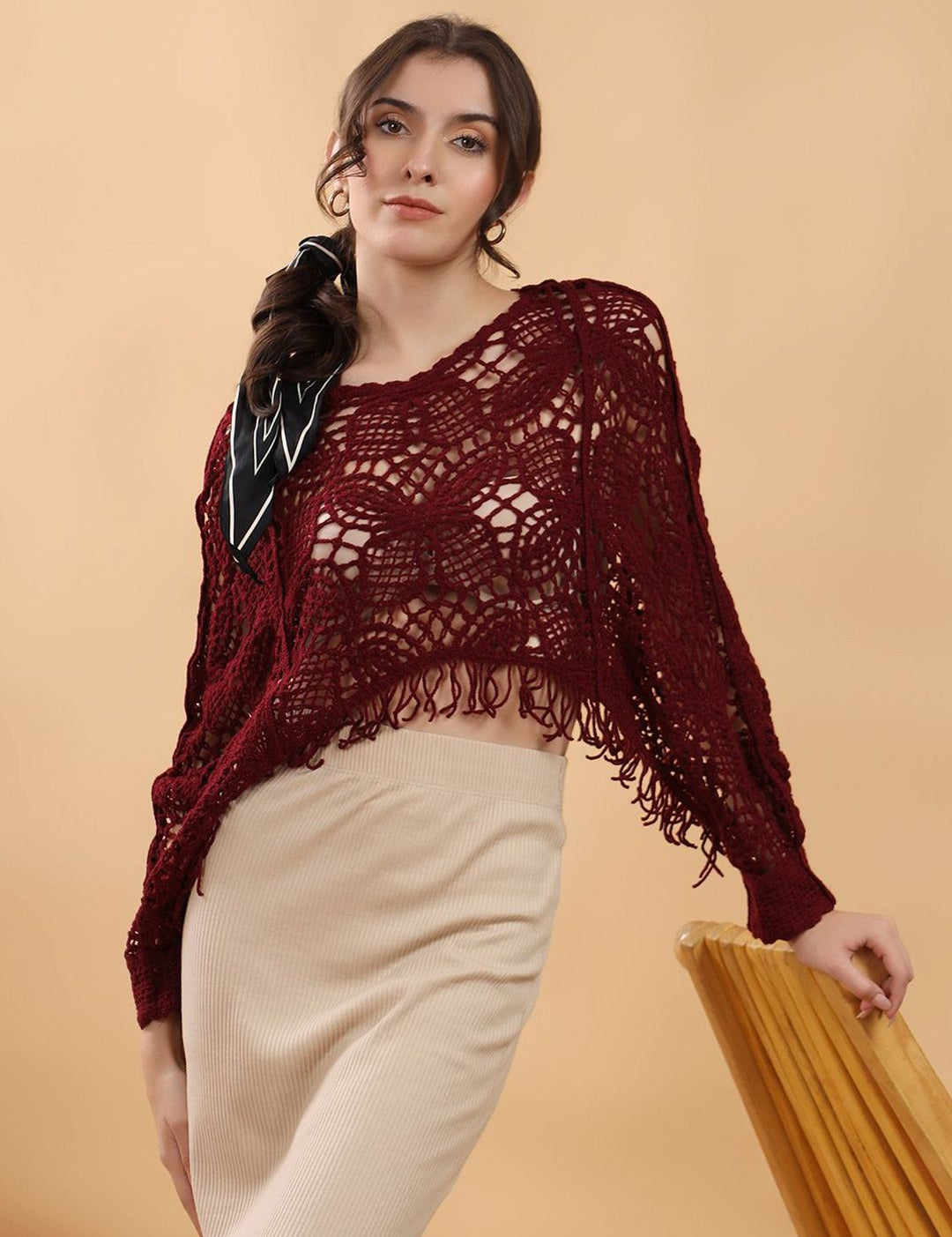 Kotty Women Solid Self Design Cotton Top