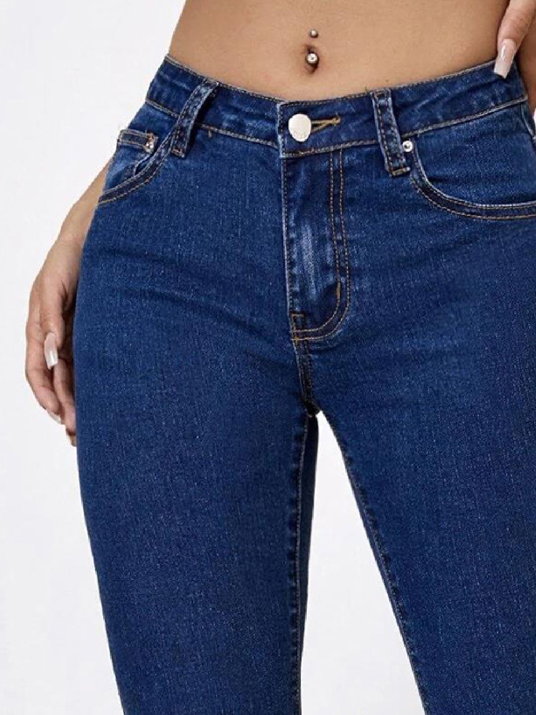 Kotty Women Bootcut High-Rise Cotton Stretchable Jeans