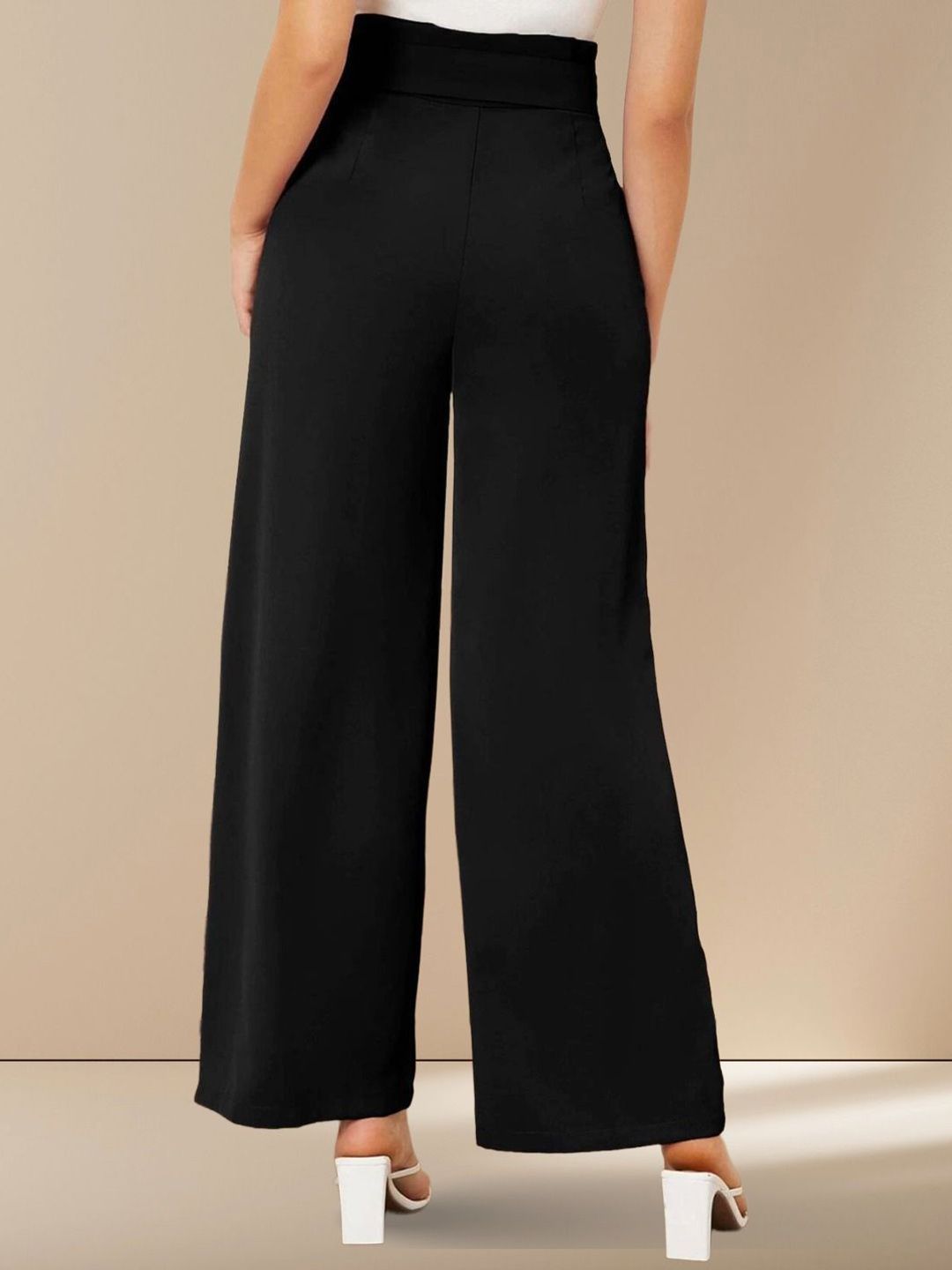 Kotty Women Straight Fit High-Rise Formal Trousers