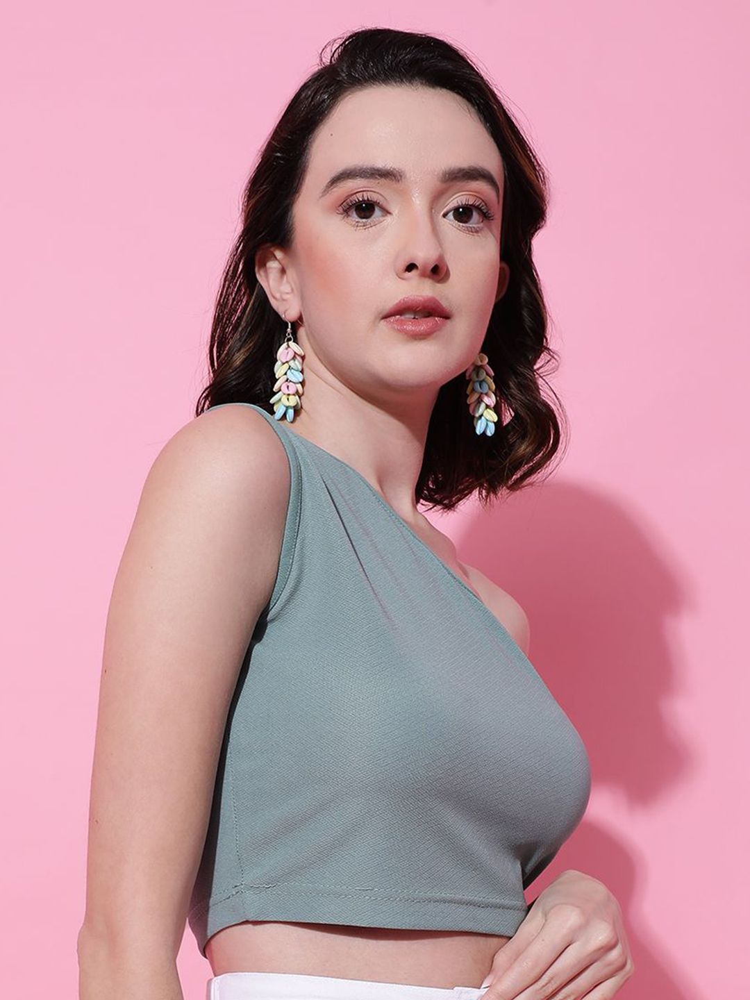 Kotty Women Solid One Shoulder Top