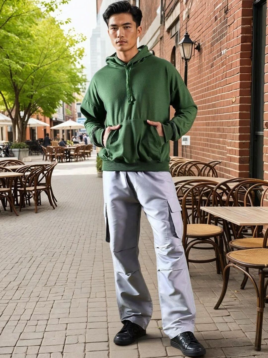 Kotty Hooded Long Sleeves Cotton Pullover