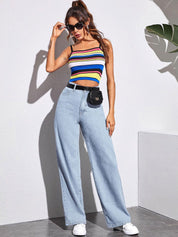 Kotty Women Wide Leg High-Rise Light Fade Stretchable Jeans