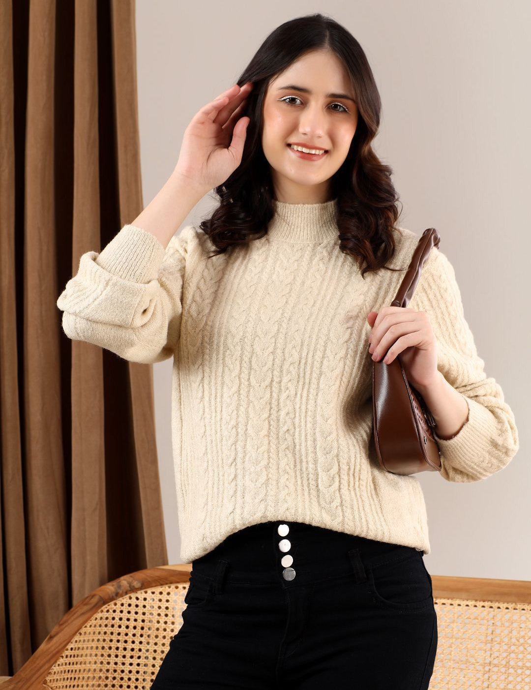 Kotty Women Cable Knit Pullover