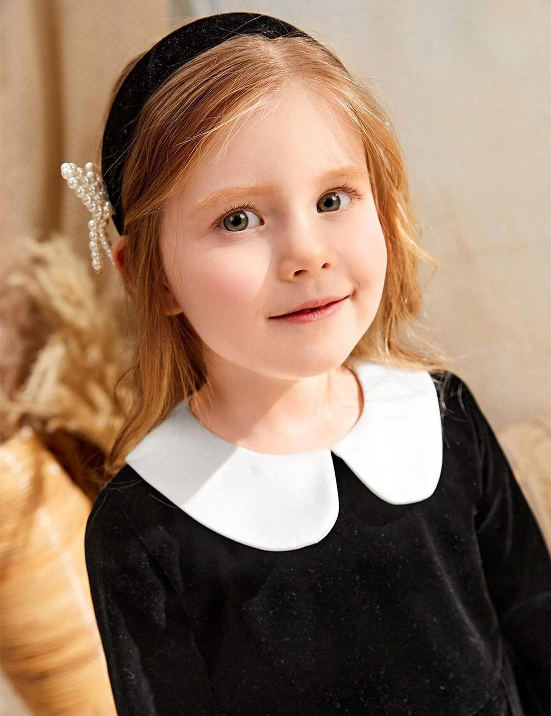 Kotty Peter Pan Collar Fit & Flare Midi Dress