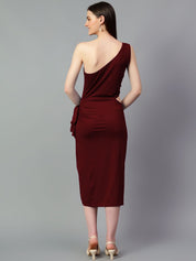 Kotty One Shoulder Sheath Midi Dress