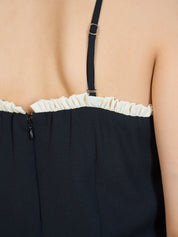 Kotty Shoulder Straps Cotton Sheath Mini Dress