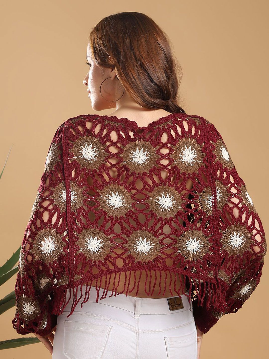 Kotty Self Design Cotton Crop Top