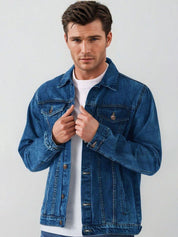 Kotty Men Solid Denim Jacket