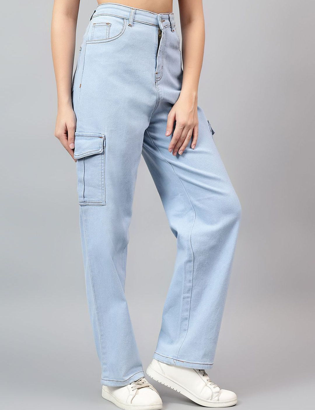 Kotty Women Straight Fit High-Rise Stretchable Jeans