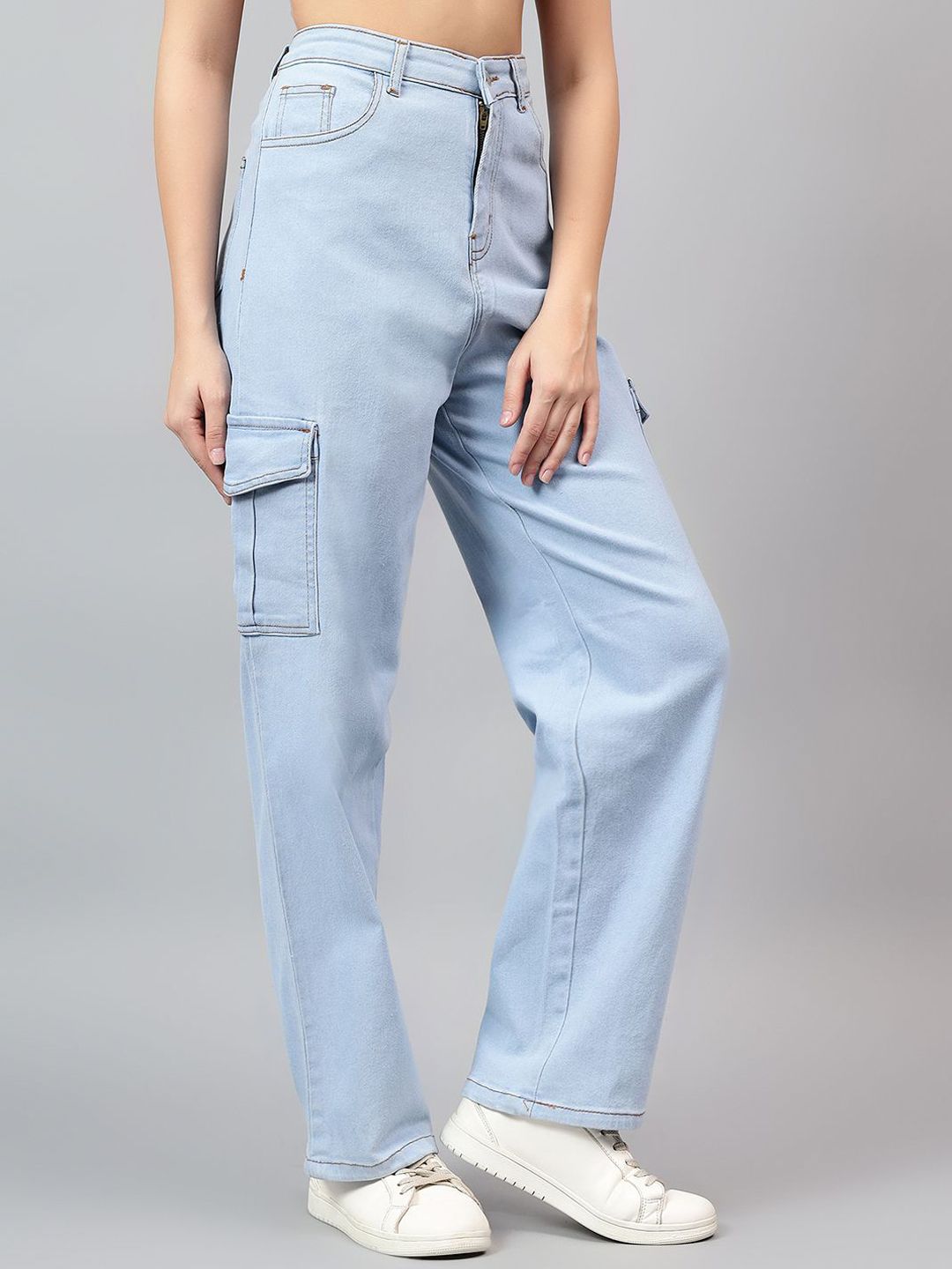 Kotty Women Straight Fit High-Rise Stretchable Jeans