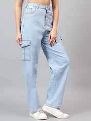 Kotty Women Straight Fit High-Rise Stretchable Jeans