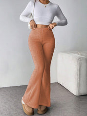 Kotty Women High-Rise Slip-On Bootcut Easy Wash Trousers