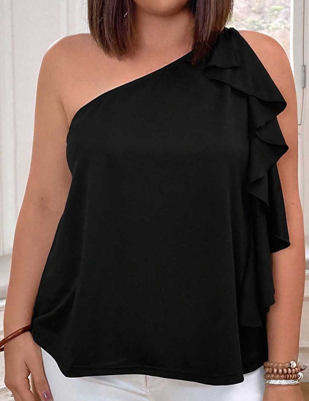 KOTTY One Shoulder Crepe Top