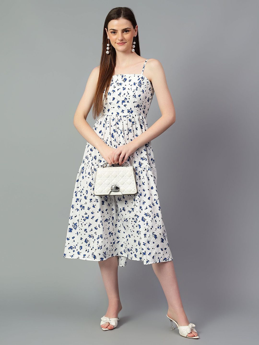 Kotty Women Conversational Printed Fit & Flare Midi Dress