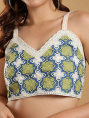 Kotty Embellished Cotton Crop Top