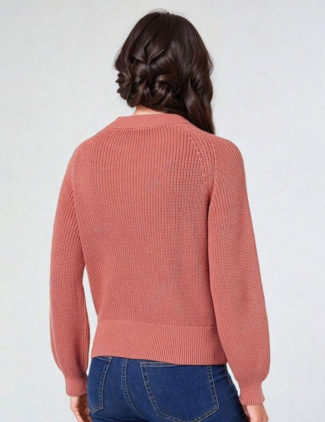 Kotty Women Long Sleeves Round Neck Pullover Sweater 