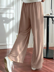 Kotty Women Relaxed Straight Leg Loose Fit High-Rise Cotton Trousers