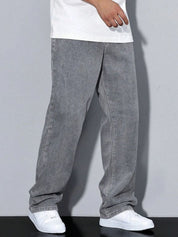 Kotty Men Baggy Mid-Rise Light Fade Stretchable Jeans