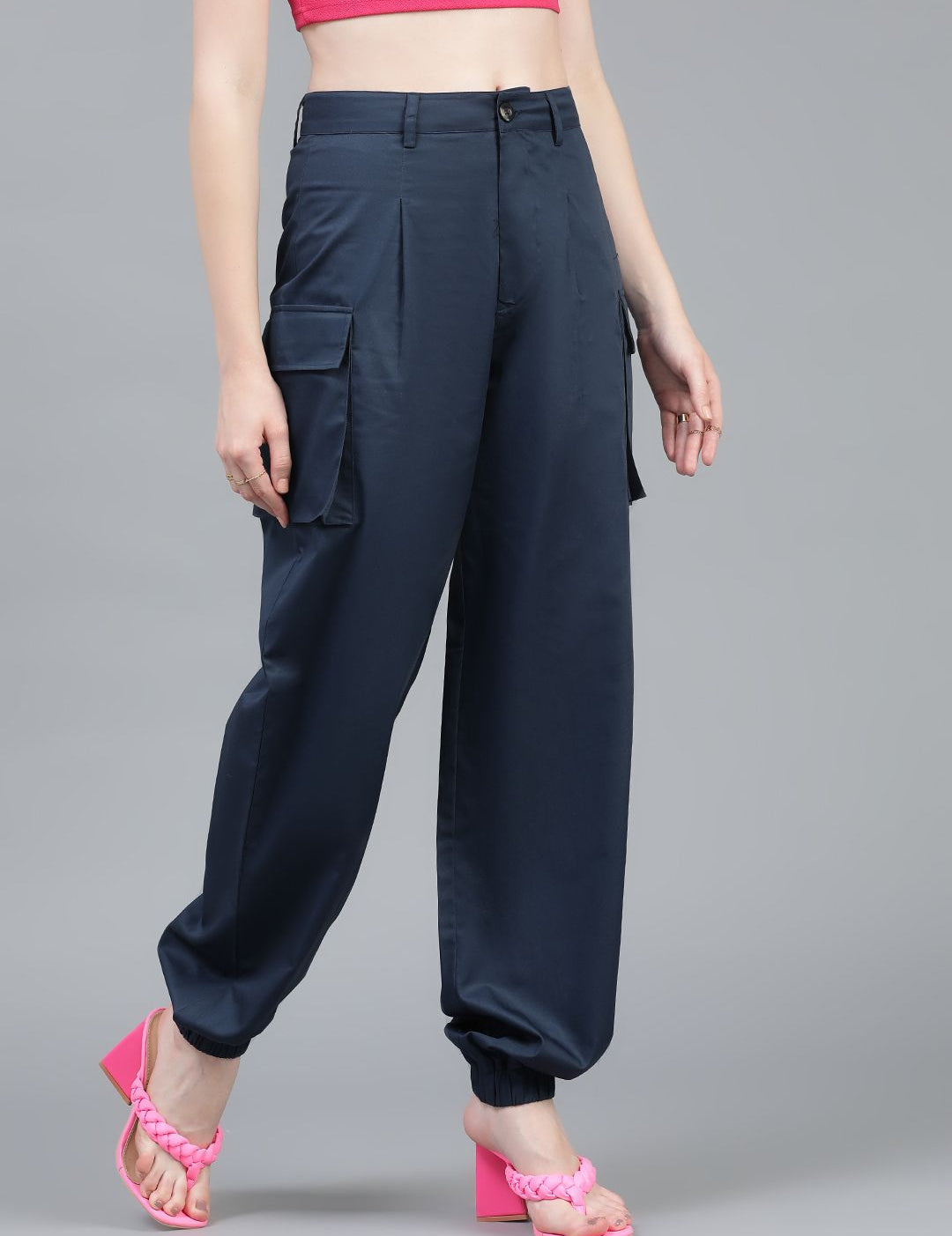 Kotty Women High-Rise Easy Wash Joggers Trousers