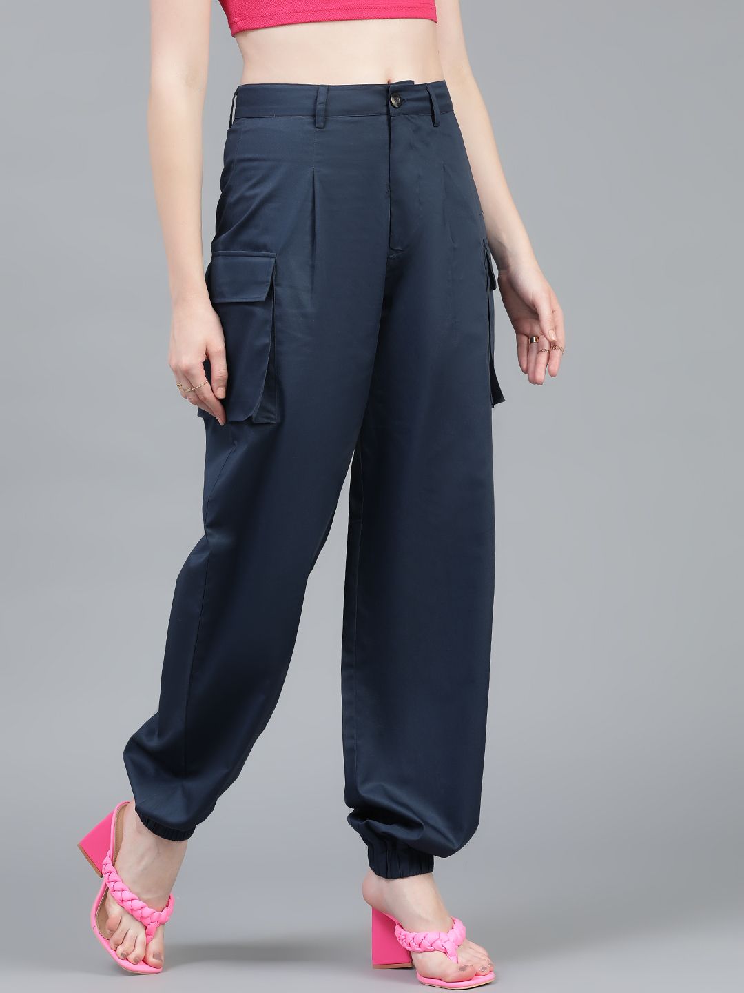 Kotty Women High-Rise Easy Wash Joggers Trousers