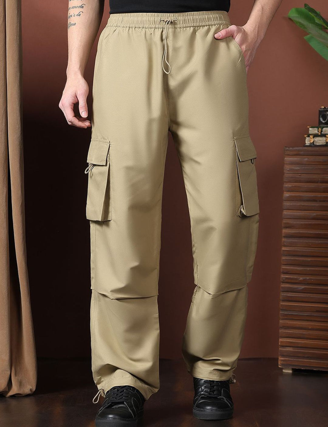 Kotty Men Relaxed Easy Wash Cargos Trousers