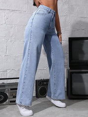 Kotty Women Straight Fit High-Rise Stretchable Jeans