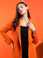 Kotty Solid Shawl Collar Longline Overcoat