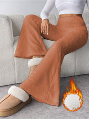 Kotty Women High-Rise Slip-On Bootcut Easy Wash Trousers