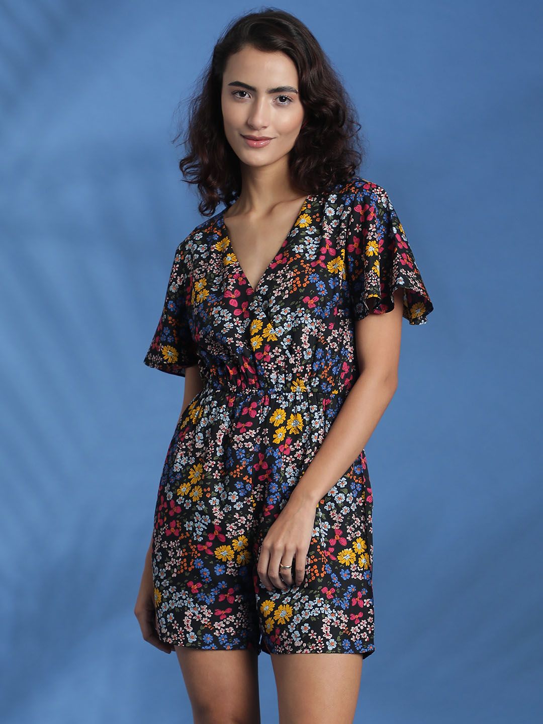 Kotty Printed Short Sleeves Jumpsuit