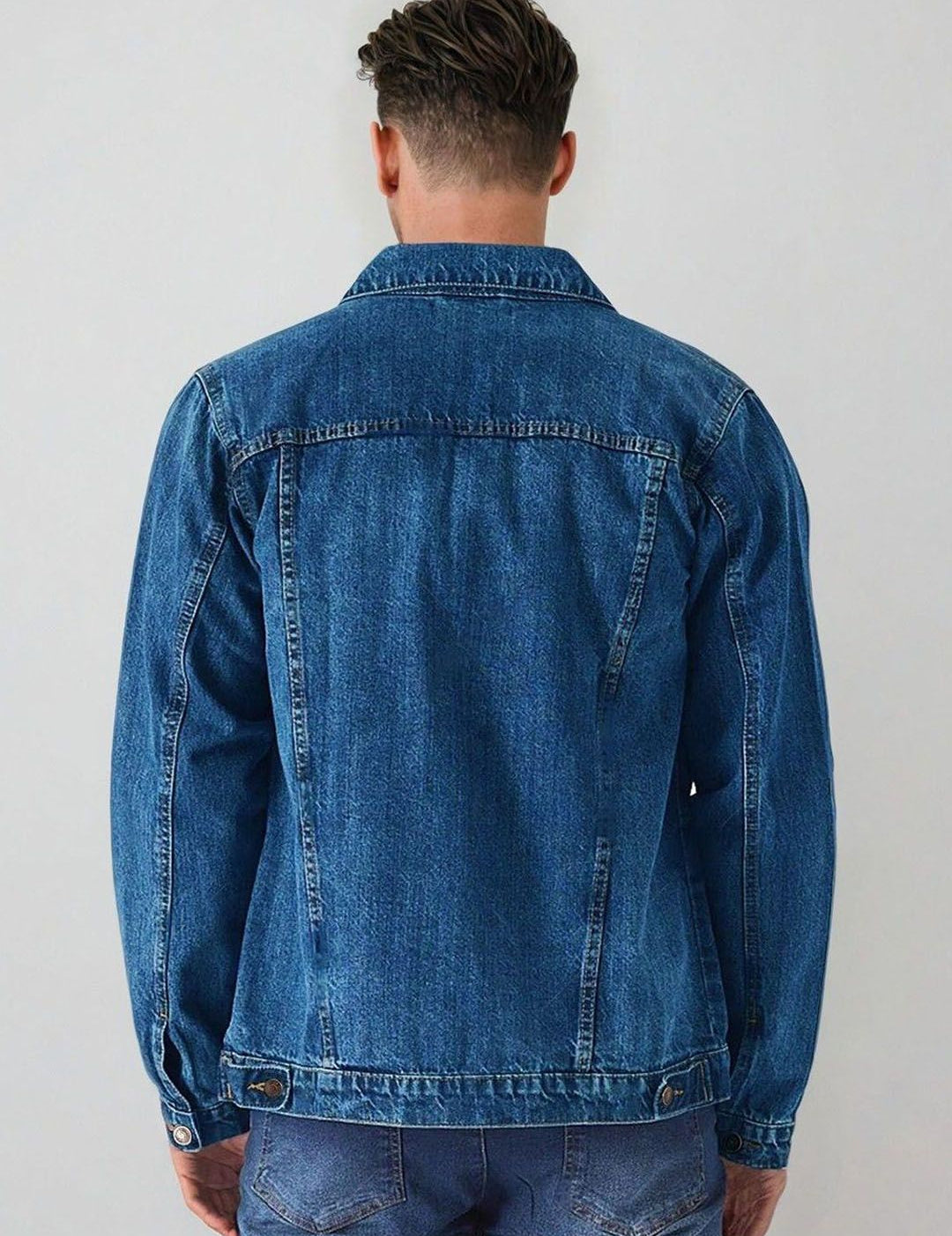Kotty Men Solid Denim Jacket