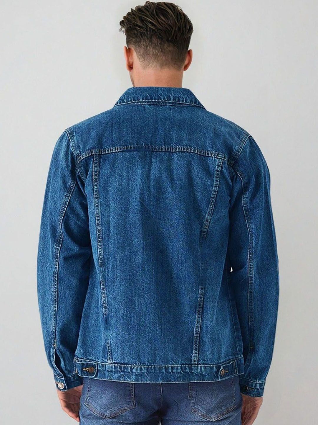 Kotty Men Solid Denim Jacket