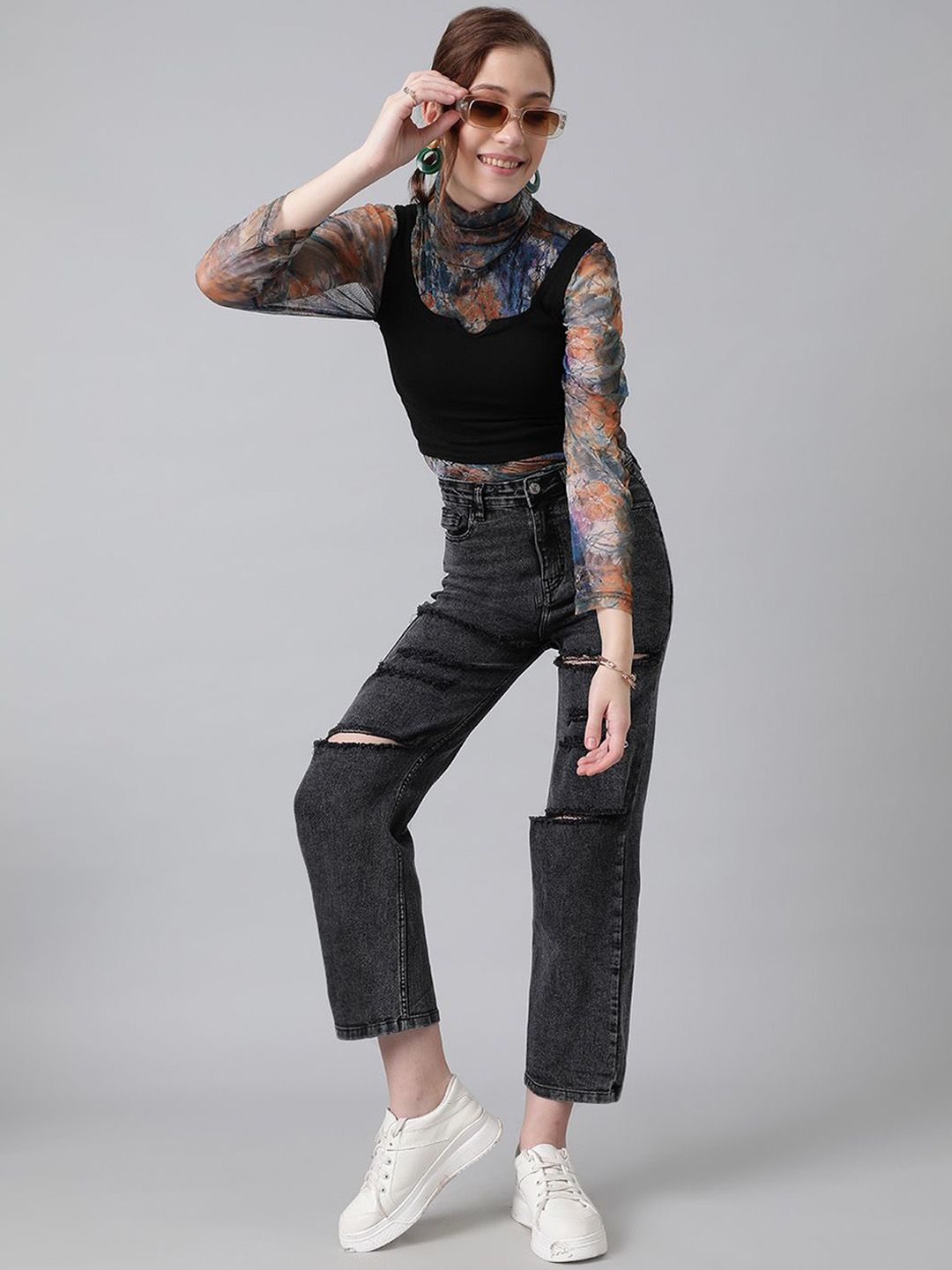 Kotty Women High-Rise Mildly Distressed Stretchable Jeans