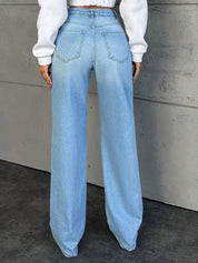 Kotty Women Cotton Straight Fit High-Rise  Jeans