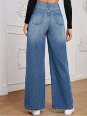 Kotty Women Straight Fit High-Rise Stretchable Jeans