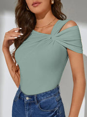 Kotty Women Halter Neck Cold-Shoulder Top
