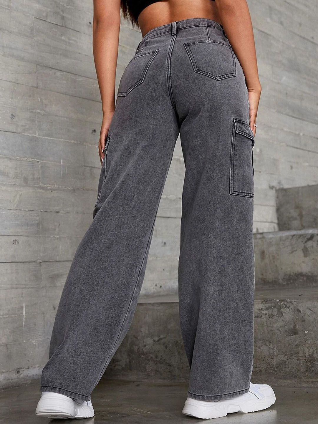 Kotty Women Straight Fit High-Rise Stretchable Cotton Jeans