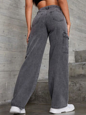 Kotty Women Straight Fit High-Rise Stretchable Cotton Jeans