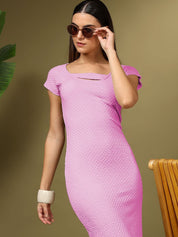 Kotty Women Self Design Keyhole Neck Maxi Dress