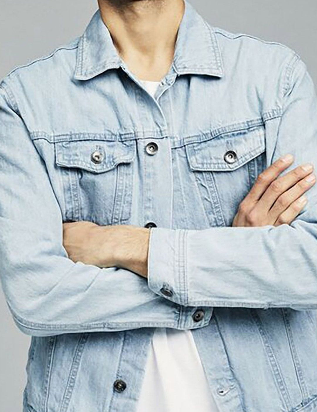 Kotty Denim Open Front Jacket With Embroidered