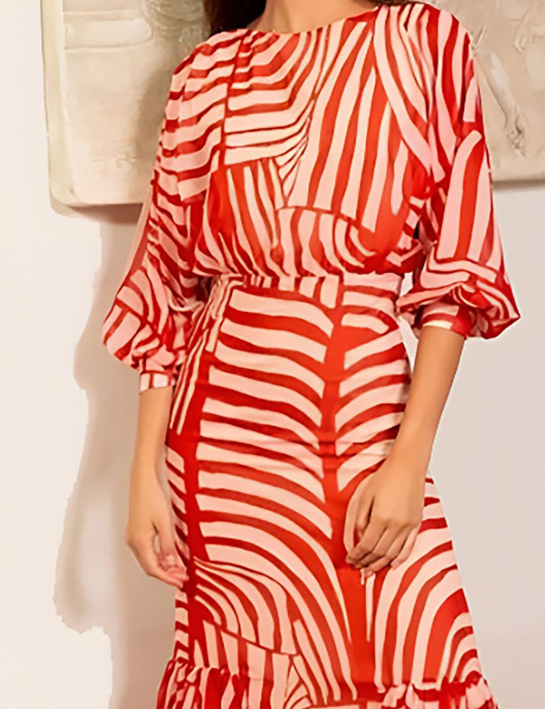 Kotty Print Crepe Fit & Flare Maxi Dress