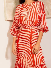 Kotty Print Crepe Fit & Flare Maxi Dress