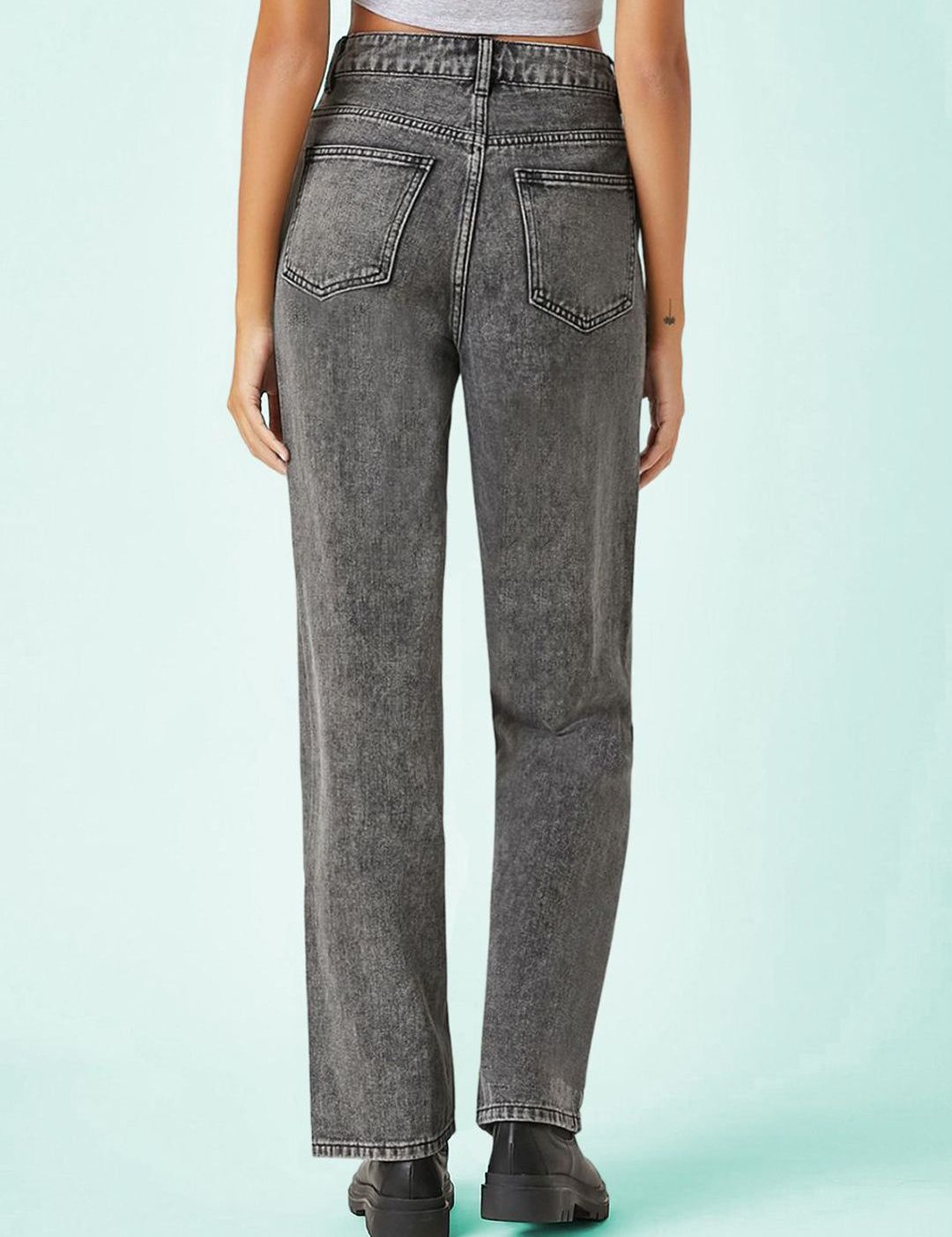 Kotty Women Jean Straight Fit High-Rise Stretchable Jeans