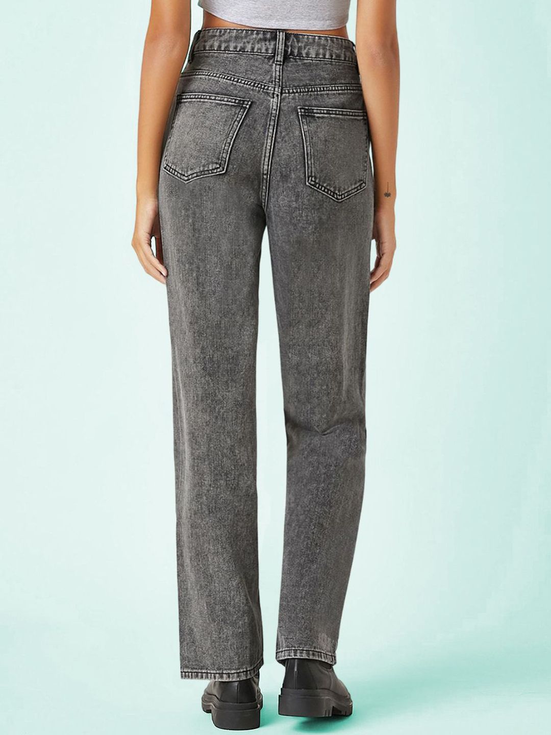 Kotty Women Jean Straight Fit High-Rise Stretchable Jeans