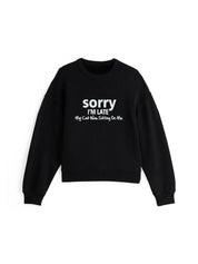 Kotty Women Typography Printed Round Neck Full Sleeve Sweatshirt