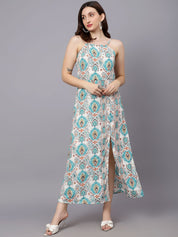 Kotty Women Print A-Line Midi Dress