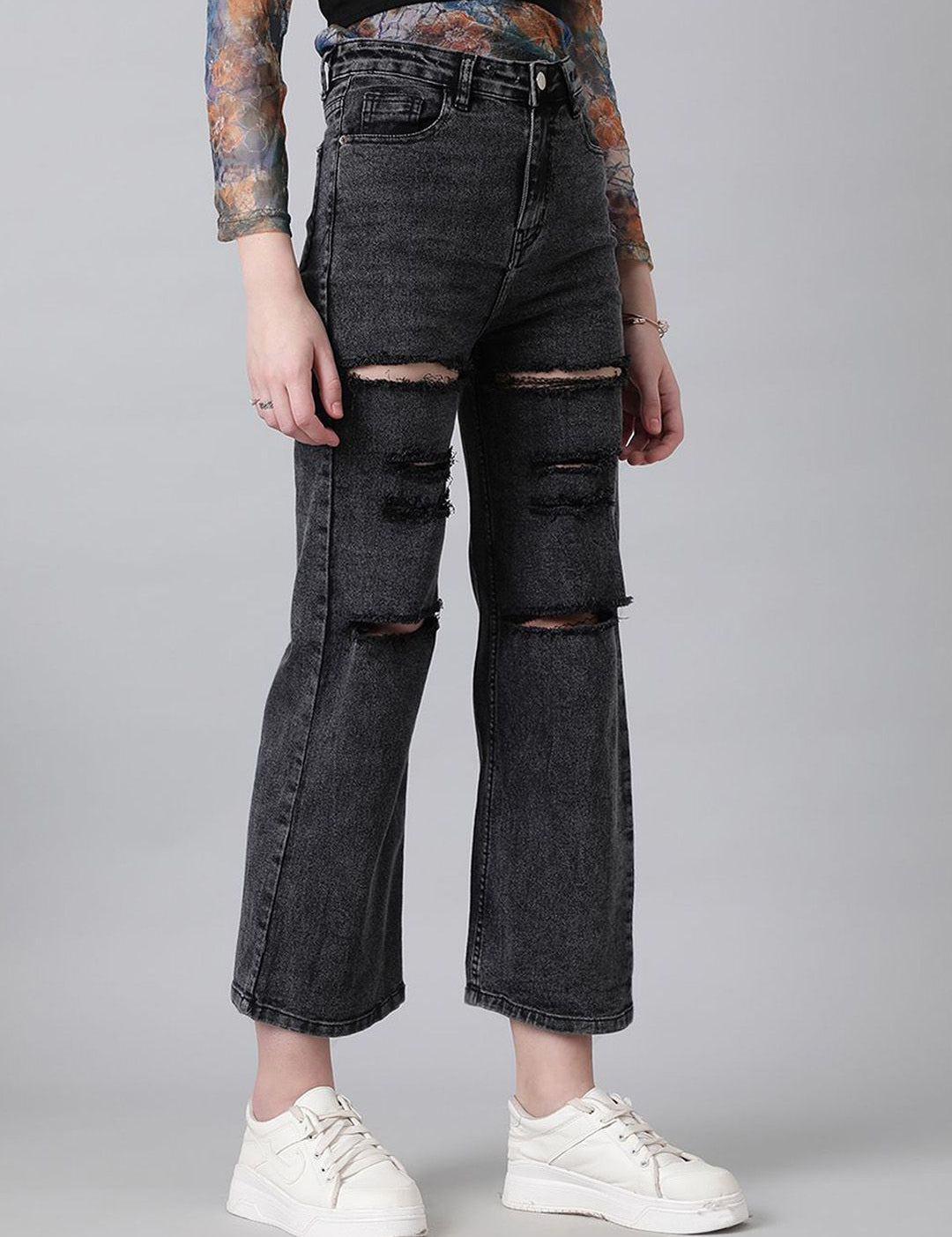 Kotty Women High-Rise Mildly Distressed Stretchable Jeans