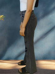 Kotty Women Regular Fit High-Rise Highly Distressed Light Fade Stretchable Jeans