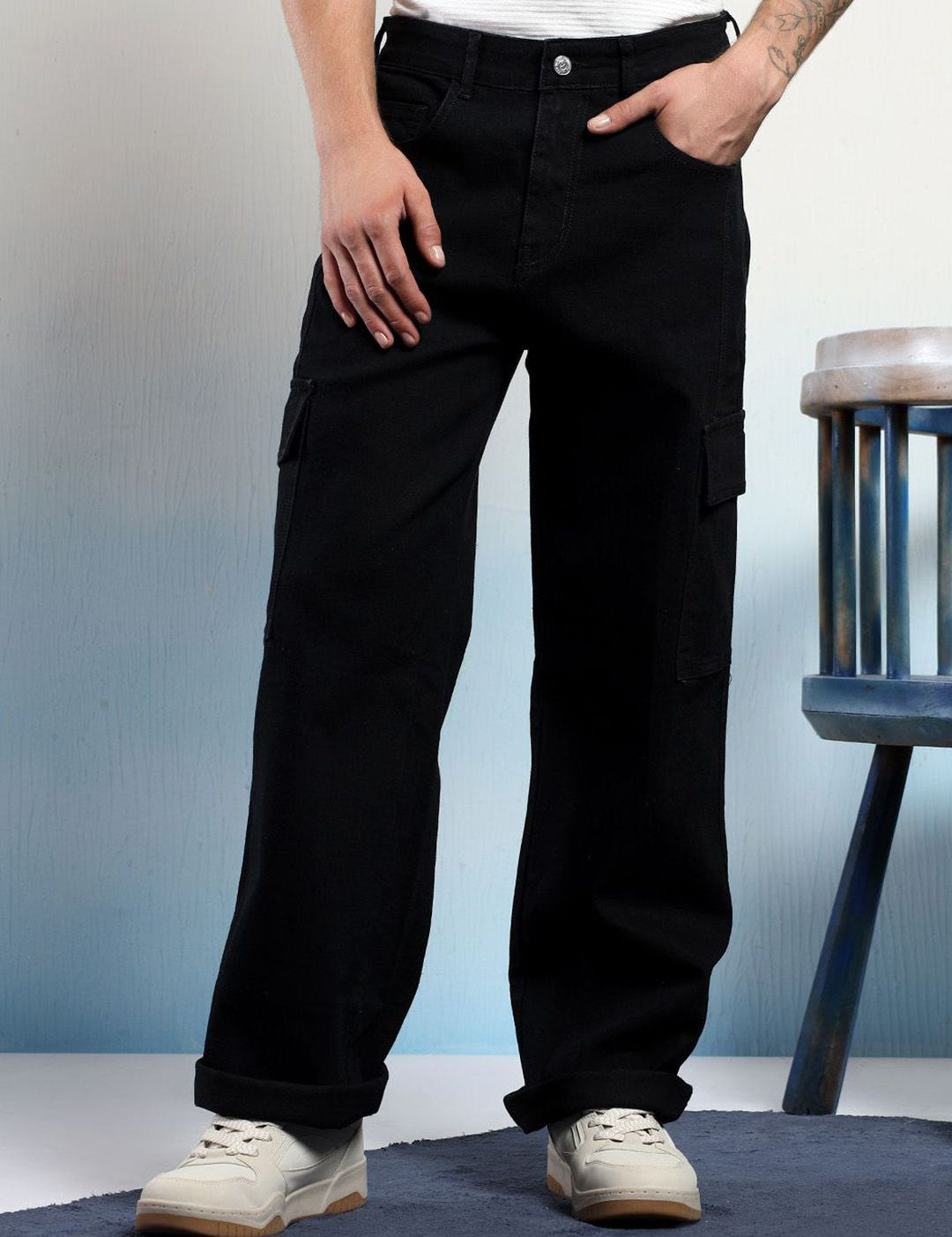 Kotty Men Pleated Cargos Trousers