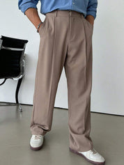 Kotty Men High-Rise Easy Wash Wide Leg Trousers